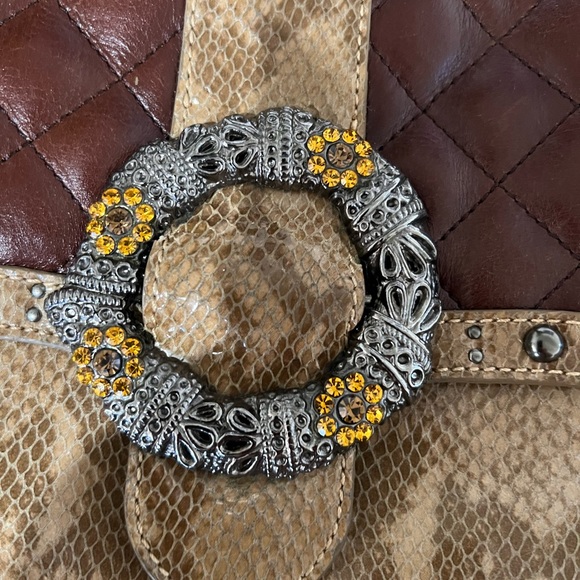 Sharif Studio bag with leather embossed snake pattern excellent condition. - Picture 3 of 6